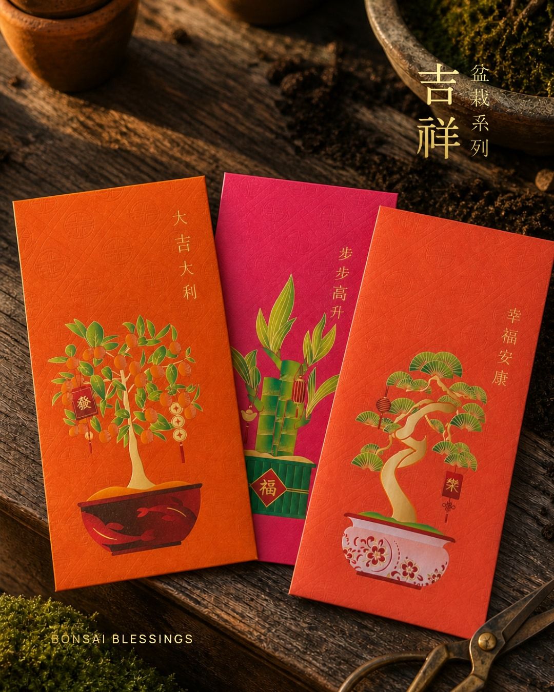 Bonsai Blessings 吉祥盆栽系列 – view 1
